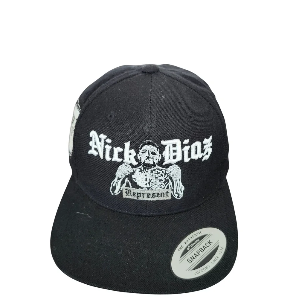 Nick Diaz Represent Snapback Hat Black Dont Be Scared Homie Stockton CA Yupoong